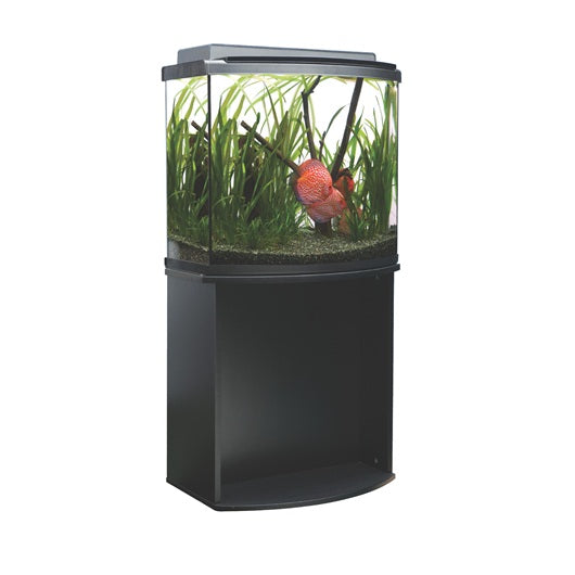 46 gallon bow front aquarium sales stand oak